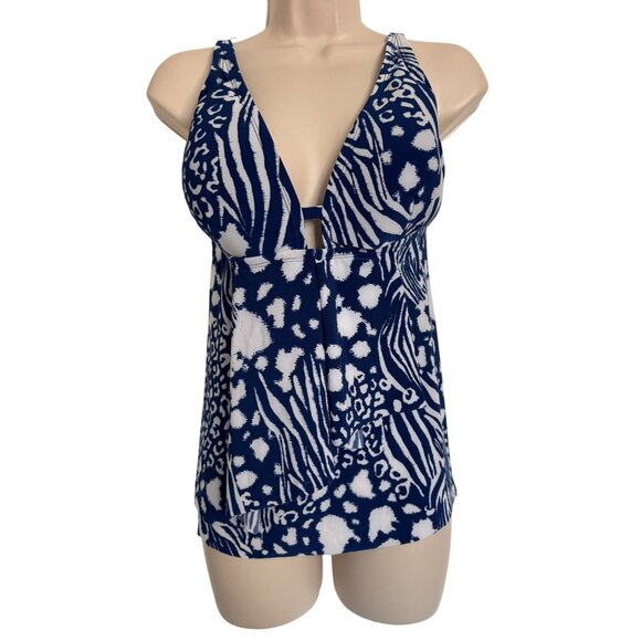 Beyond Control Two Piece Swimsuit SIze 10 Royal Blue NWOT Padded Adjustable - Picture 1 of 12